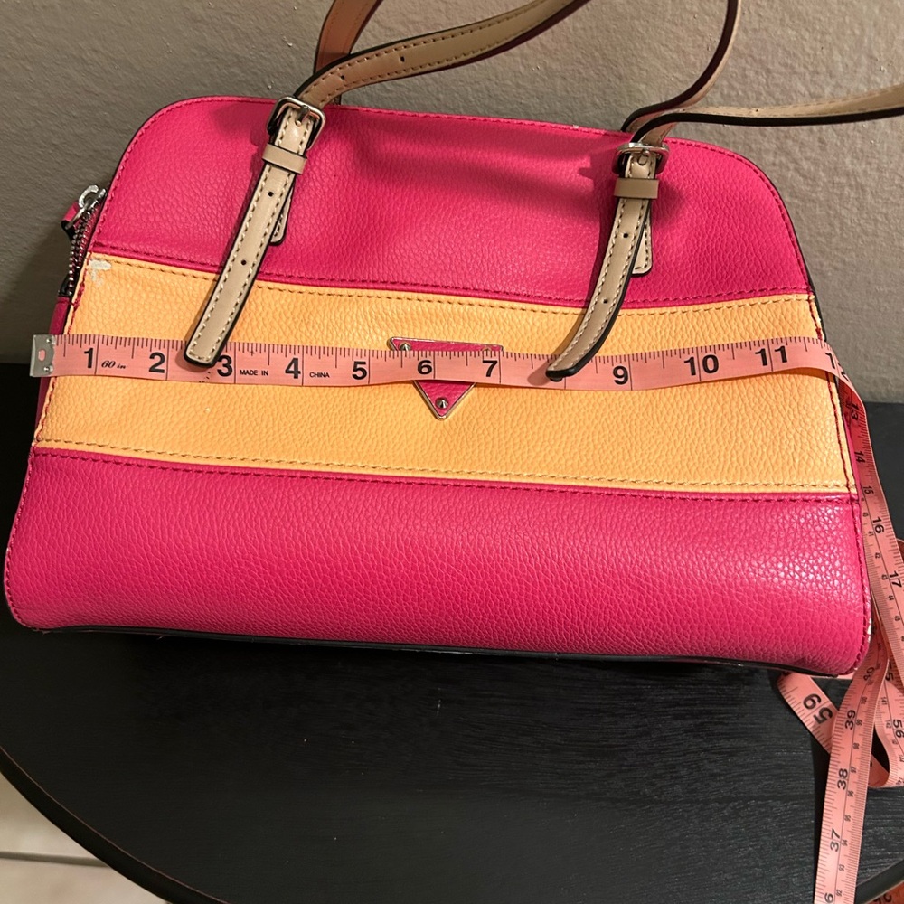 Guess Pink and Tan Satchel - Picture 13 of 16